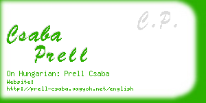 csaba prell business card